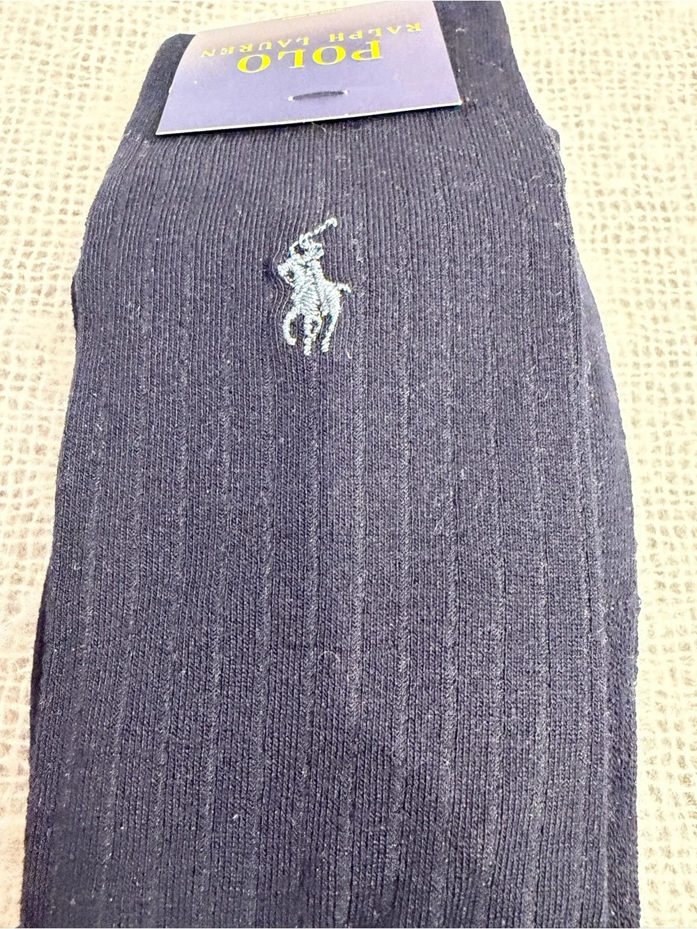 Polo Ralph Lauren NWT  Mens navy  Dress Socks, x3